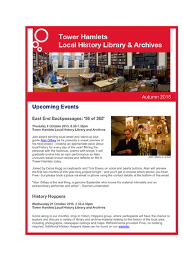 Autumn 2015 Upcoming Events