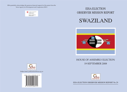 Swaziland House of Assemble Election 19 September 2008