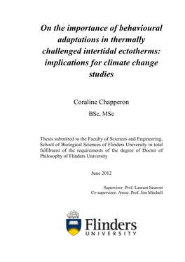 On the Importance of Behavioural Adaptations in Thermally Challenged Intertidal Ectotherms: Implications for Climate Change Studies