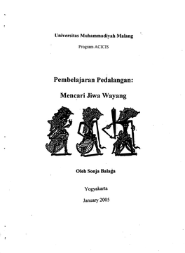 Mencari Jiwa Wayang