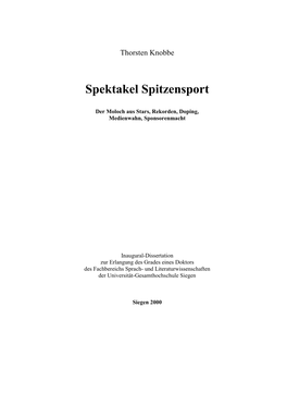 Spektakel Spitzensport