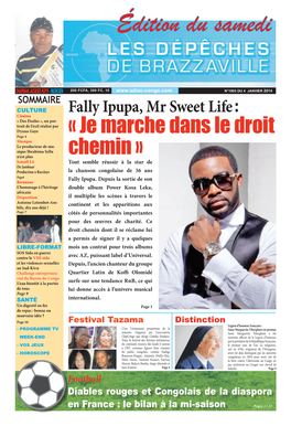 Brazzaville - Samedi 4 Janvier 2014 Édition Du Samedi