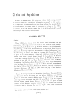 Climbs and Expeditions