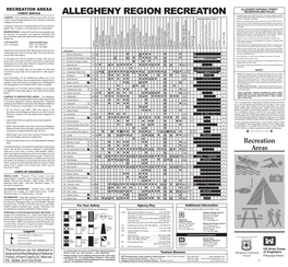 Allegheny Region Recreation • Permissible Length of Stay Is Fourteen (14) Days