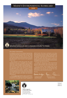 Maine's Environmental Scorecard