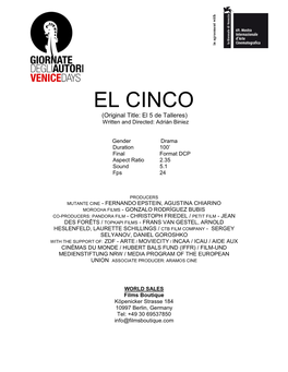 EL CINCO Presskit Engl