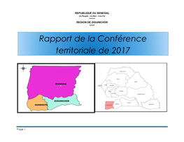 Rapport De La Conférence Territoriale De 2017