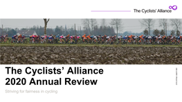 Download the Cyclists' Alliance 2020 Annual Review