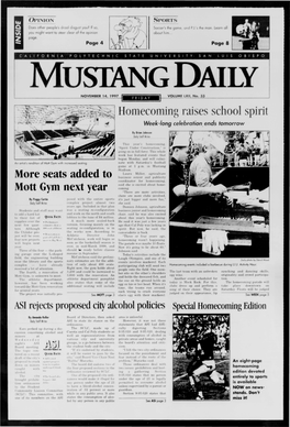 Mustang Daily, November 14, 1997