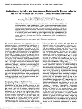 Implications of the Infra- and Inter-Trappean Biota from the Deccan, India, for the Role of Volcanism in Cretaceous-Tertiary Boundary Extinctions