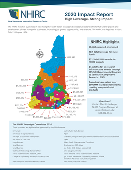 To Read the FY 2020 Impact Report