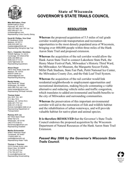 State Trails Council Letterhead