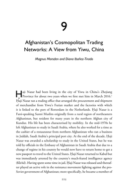 Afghanistan's Cosmopolitan Trading Networks: a View from Yiwu, China