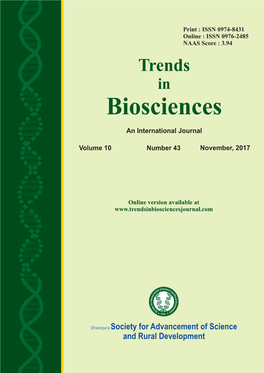 Trends in Biosciences CONTENTS