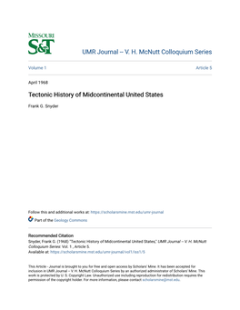 Tectonic History of Midcontinental United States