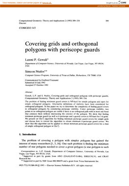 Covering Grids and Orthogonal Polygons with Periscope Guards