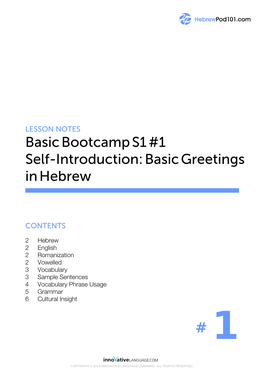 Basicbootcamps1#1 Self-Introduction:Basicgreetings