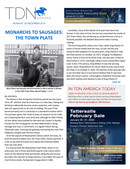 Monarchs to Sausages: the Town Plate Cont