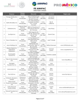 Ite Amhpac Directorio Canadá
