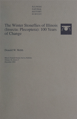 The Winter Stoneflies of Illinois of Change