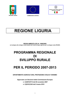 Liguria Commissione Europea