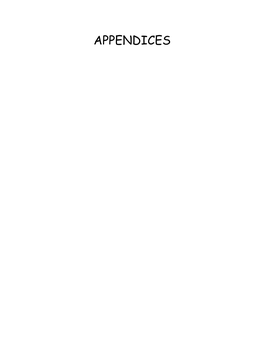 Appendix to the 2005 Report on the Status of Rare, Threatened, And