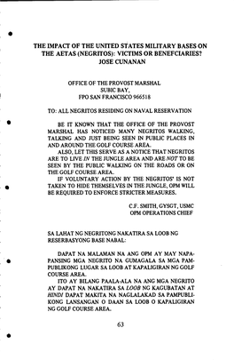 11 the Impact of the United States Military Bases on the Aetas (Negritos).Pdf