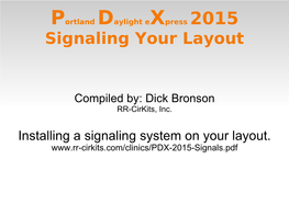 Signaling Your Layout