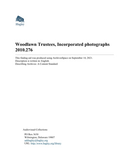 Woodlawn Trustees, Incorporated Photographs 2010.276