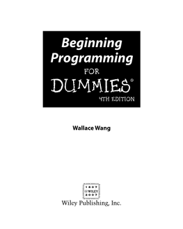 Beginning Programming Dummies‰