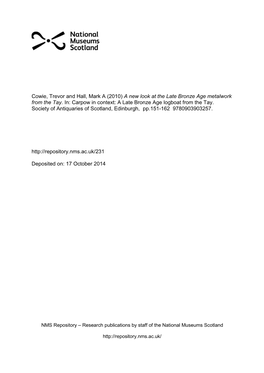 A New Look at the Late Bronze Age Metalwork from the Tay. In: Carpow in Context: a Late Bronze Age Logboat from the Tay