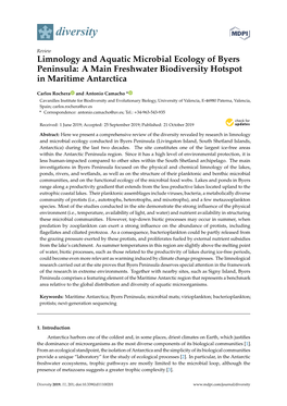 Limnology and Aquatic Microbial Ecology of Byers Peninsula: a Main Freshwater Biodiversity Hotspot in Maritime Antarctica