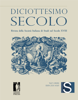 (2020) Diciottesimo Secolo D Iciottesimo Rivista Della Società Italiana Di Studi Sul Secolo XVIII S Ecolo
