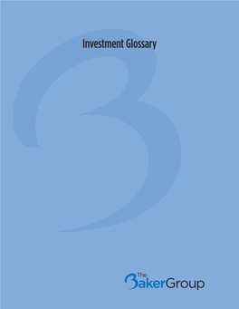 Investment Glossary