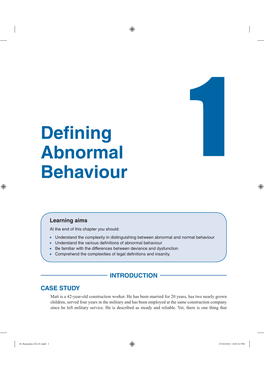 Defining Abnormal Behaviour 3