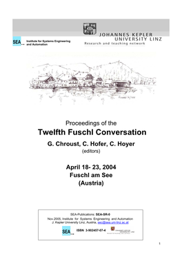 Twelfth Fuschl Conversation G