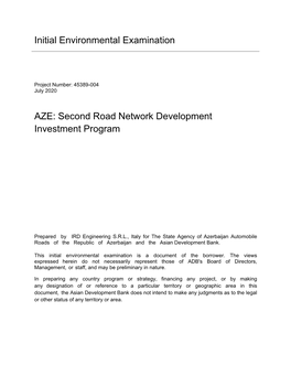 45389-004: Second Road Network Development Investment Program