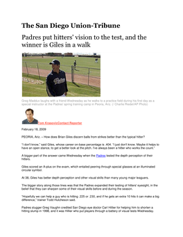 SD Padres Put Vision to a Test