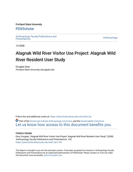 Alagnak Wild River Visitor Use Project: Alagnak Wild River Resident User Study