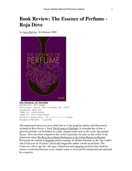 Mccoy Book Review the Essence of Perfume – Roja Dove