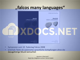 „Falcos Many Languages“