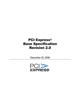 PCI Express® Base Specification Revision 2.0