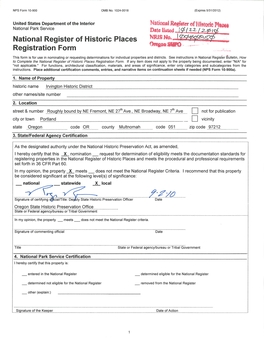 Irvington Historic District Multnomah Co., OR Name of Property County and State