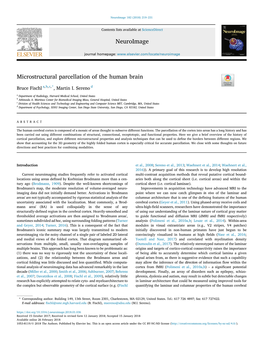 Microstructural Parcellation of the Human Brain