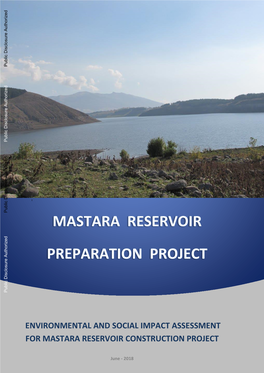 Environmental and Social Impact Assessment for Mastara Reservoir Construction Project