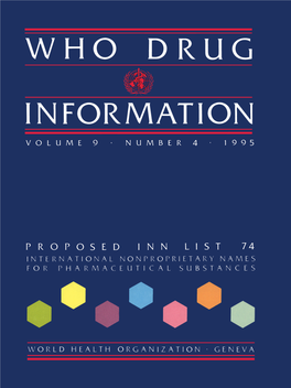 WHO Drug Information Vol. 09, No. 4, 1995