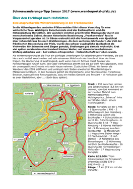 Über Den Eschkopf Nach Hofstätten