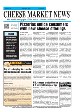 Pizzerias Entice Consumers with New Cheese Offerings