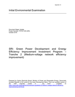 Initial Environmental Examination