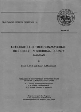 Geologic Construction-Material Resources in Sheridan County, Kansas